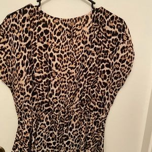 Leopard Print and lace Top